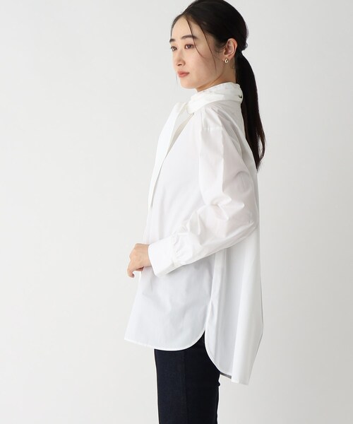 「OPAQUE.CLIP」 長袖ブラウス 36 ライトブルー レディース_画像9