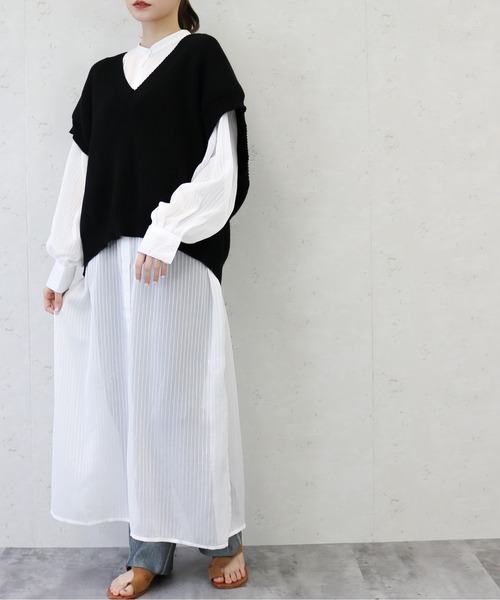 「Per sist ence」 長袖ワンピース FREE ミント レディース_画像7