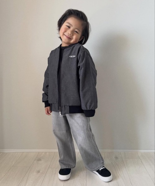 1130-110 アウター ikka（イッカ） ブルゾン アウター 「親子コーデ」リネンライク