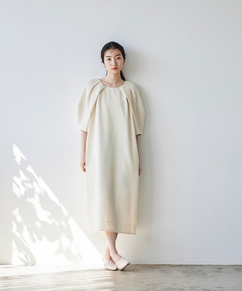 「BIANCA」 半袖ワンピース 38 ラベンダー レディース_画像2