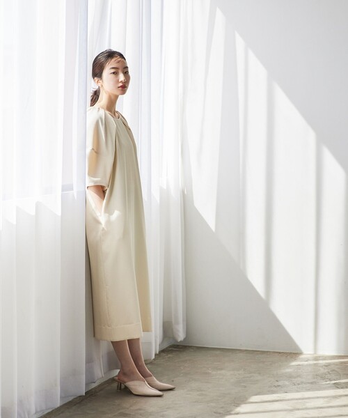 「BIANCA」 半袖ワンピース 38 ラベンダー レディース_画像3