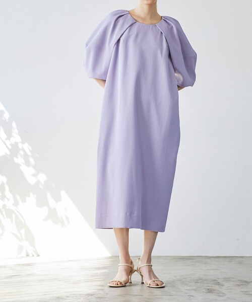 「BIANCA」 半袖ワンピース 38 ラベンダー レディース_画像7