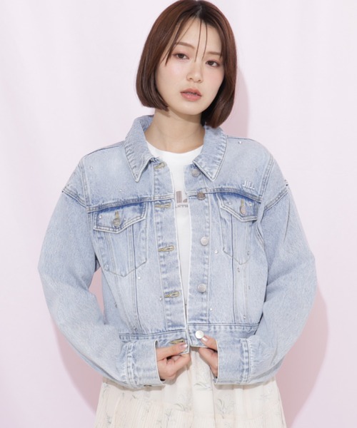 C.E パネルデニムジャケット Gジャン JILL by JILL STUART（ジルバイジルスチュアート） デニムジャケット g