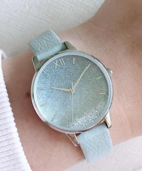 「OLIVIA BURTON」 アナログ腕時計 - ライトグレー レディース_画像5