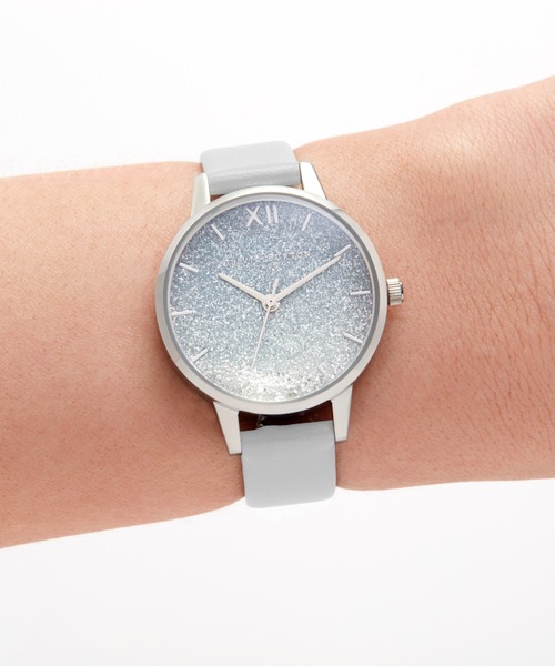 「OLIVIA BURTON」 アナログ腕時計 - ライトグレー レディース_画像6