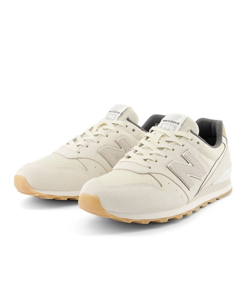 「New Balance」 ローカットスニーカー 24.0cm ライトベージュ レディースの画像