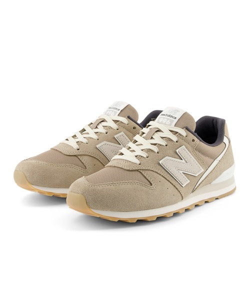 「New Balance」 ローカットスニーカー 24.0cm ライトベージュ レディースの画像
