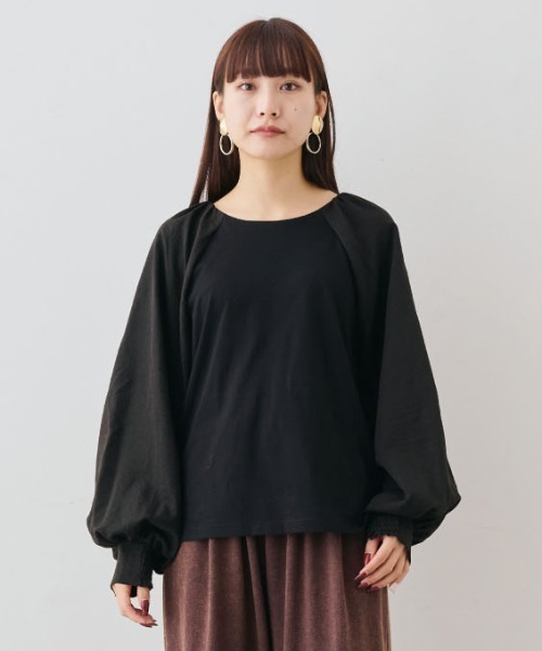 萌　カットソーブラウス　M～L MEDE19F（メデジュウキュウ） tシャツ ブラウススリーブカットソー