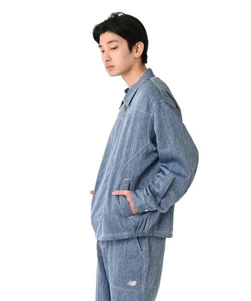 ジョガーパンツ　限定品 デニムジャケット メンズアウターウェア ニューバランス ニューバランス デニムライクジョガー ロングパンツ メンズ CITY THE ウォーキング・ランニングウェア