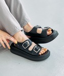 サンダル ベルトバックルクッションサンダル 6...の詳細画像4