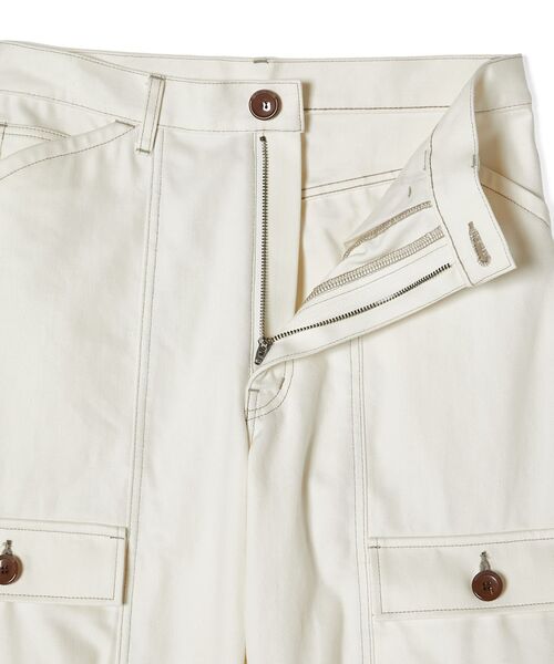 ワイドパンツ ジーンズ FLAP-POCKET DENIM PANTS メンズ レディースの画像