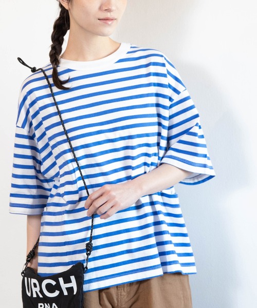 URCH RNA tシャツ M2584 ツールポケットボーダー半T レディース