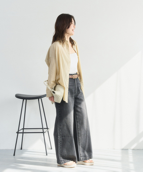 サンダル 「追加2」4cmパールプラットサンダル レディースの画像