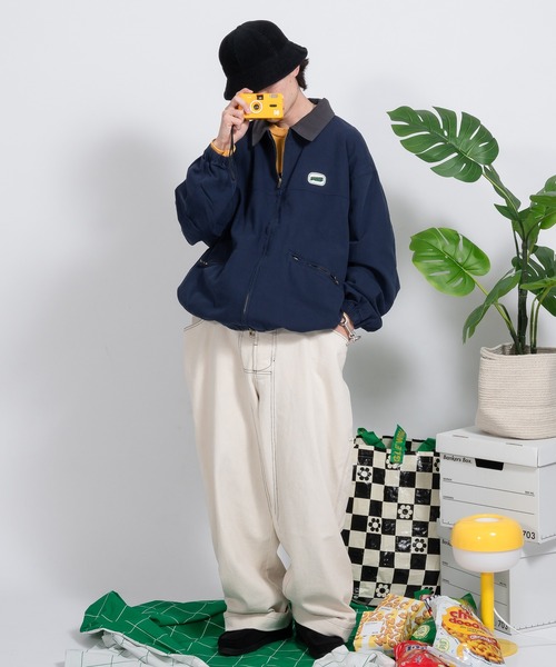 「Perushu」 ブルゾン LARGE ネイビー メンズ_画像4