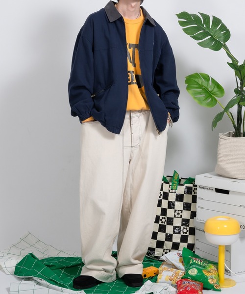 「Perushu」 ブルゾン LARGE ネイビー メンズ_画像9
