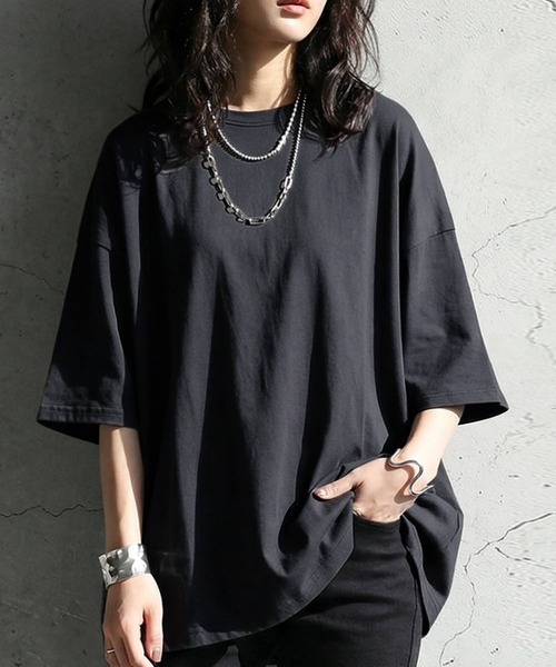 antiqua（アンティカ） tシャツ 綿100 五分袖 汗染み Tシャツ 
