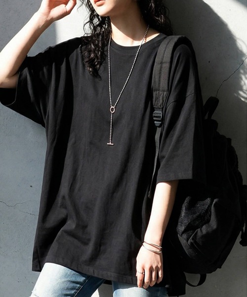 antiqua（アンティカ） antiqua tシャツ 半袖 綿100 五分袖 汗染み T
