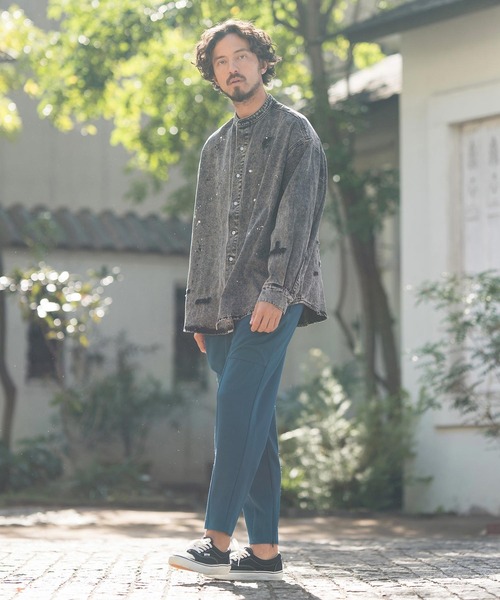 「CAMBIO」 長袖シャツ M ブラック メンズ_画像6