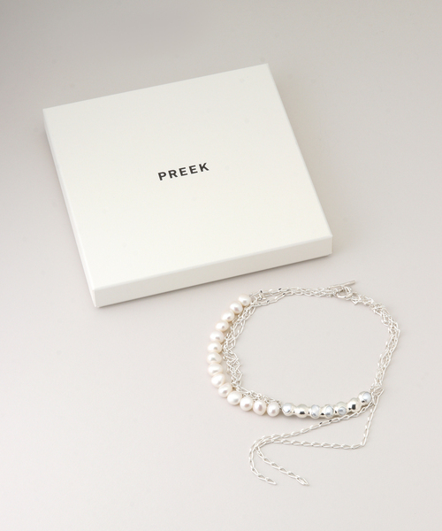 ネックレス PREEK/プリーク Baroque pearl TSUBOMI dip asymmetr レディースの画像