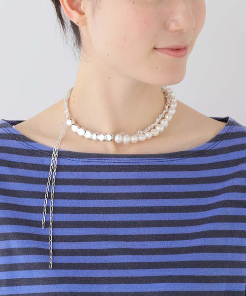 ネックレス PREEK/プリーク Baroque pearl TSUBOMI dip asymmetr レディースの画像