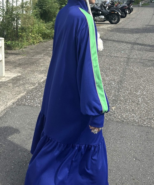 「Alley by w closet」 長袖ワンピース FREE ブルー レディース_画像6