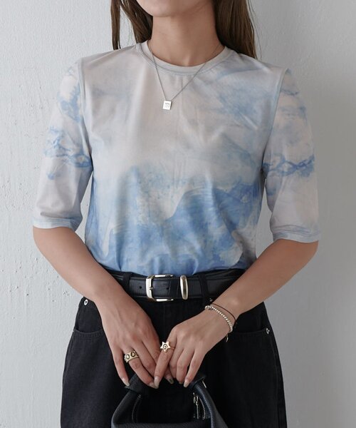 「Lui's」 半袖Tシャツ FREE オフホワイト レディース_画像3