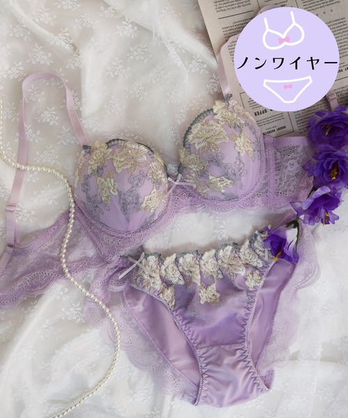Sanei ブラジャー ショーツセット 「ノンワイヤー/ラクして整う