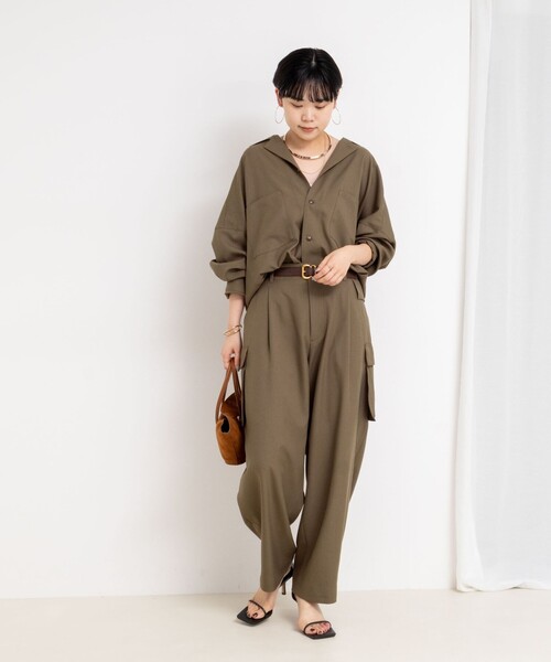 「Rie Miller」 長袖シャツ 38 グレー レディース_画像9