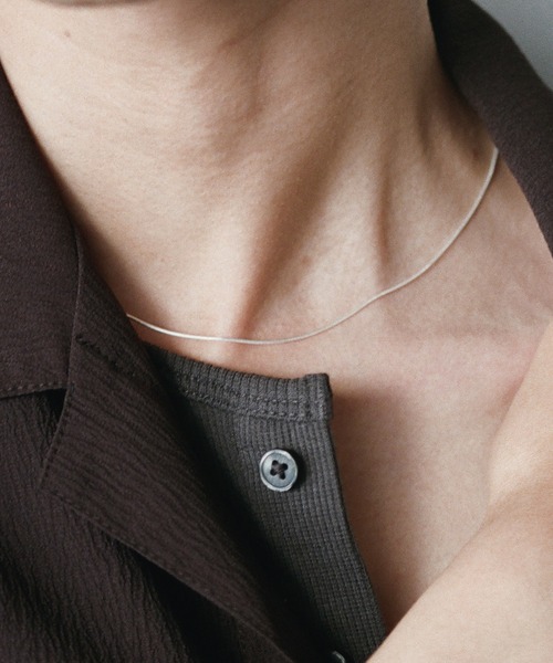 WYM LIDNM ネックレス Silver 925 SNAKE CHAIN NECKLACE メンズ