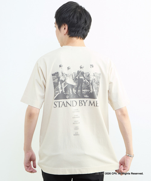 MEN'S MELROSE tシャツ STAND BY ME モノクロプリントTシャツ メンズ
