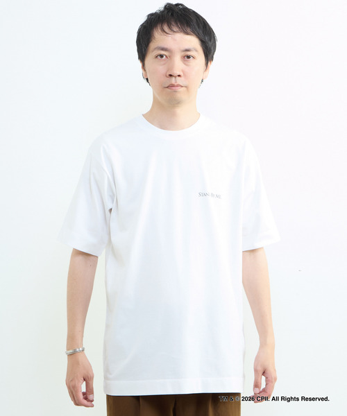 MEN'S MELROSE tシャツ STAND BY ME モノクロプリントTシャツ メンズ