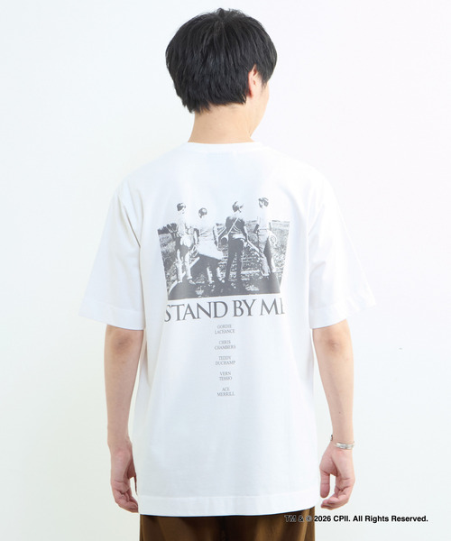 MEN'S MELROSE tシャツ STAND BY ME モノクロプリントTシャツ メンズ