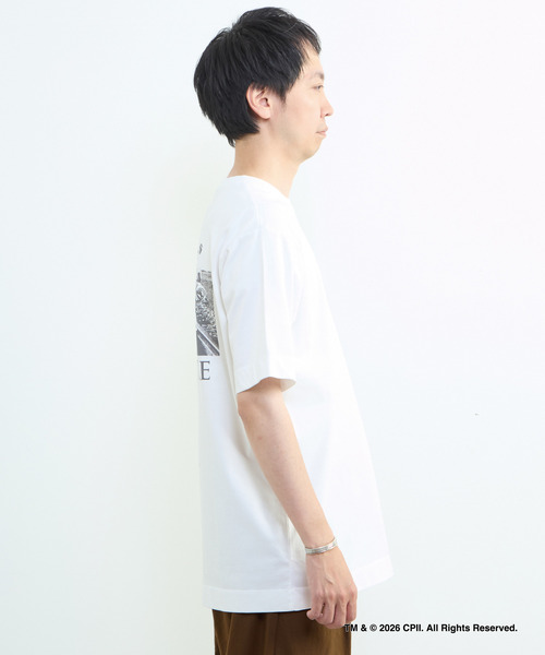 MEN'S MELROSE tシャツ STAND BY ME モノクロプリントTシャツ メンズ