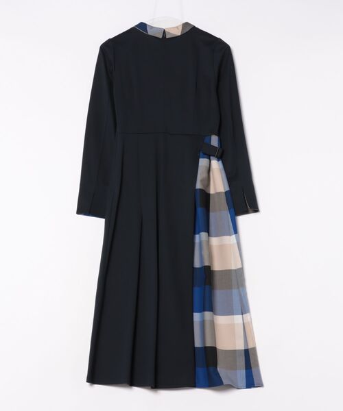 ブルーレーベル クレストブリッジ ロングワンピース ブラック 38 BLUE LABEL CRESTBRIDGE（ブルーレーベルクレストブリッジ） 長袖