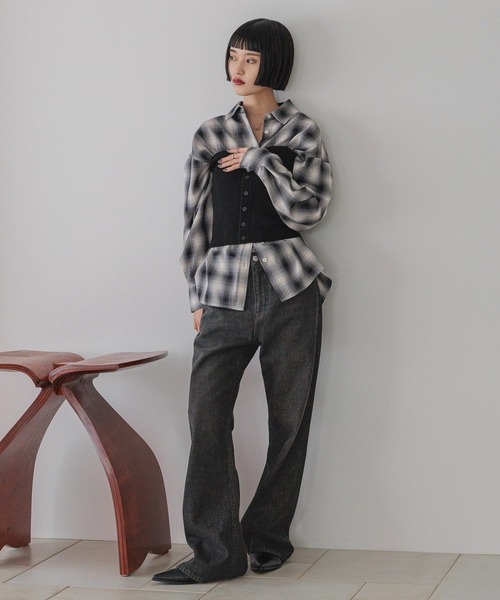 「LOWRYS FARM」 長袖シャツ FREE ブルー レディース_画像9