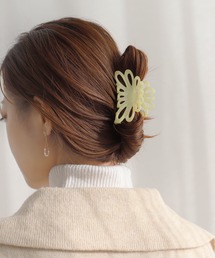 ANEMONE ヘアクリップ フランス製ニュアンスフラワーバンス