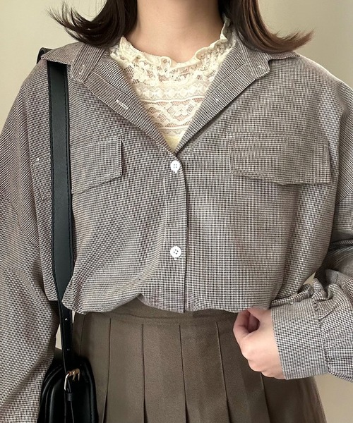 ブラウス シャツ ゆるだぼチェックシャツ レディース Cham. ブラウス シャツ ゆるだぼチェックシャツ レディース
