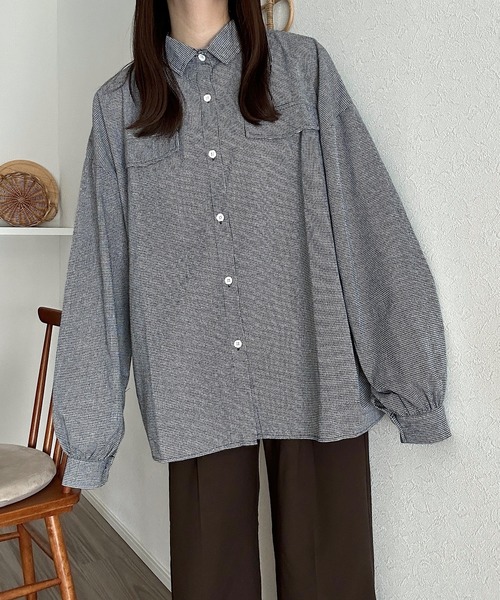 Cham. ブラウス シャツ ゆるだぼチェックシャツ レディース : ZOZOTOWN