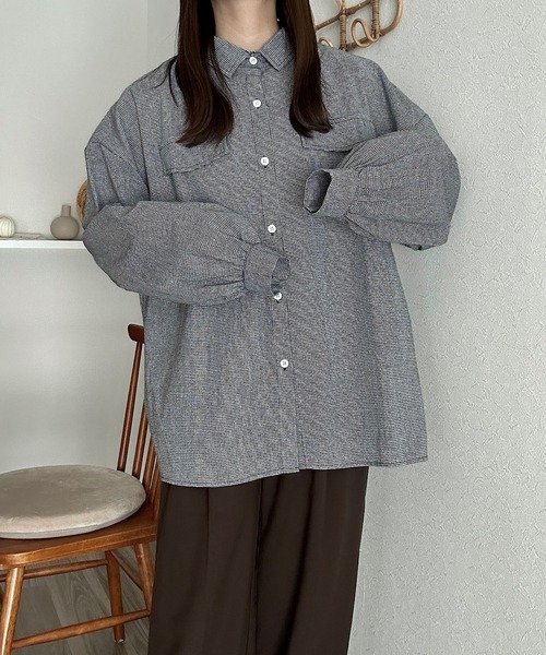Cham. ブラウス シャツ ゆるだぼチェックシャツ レディース : ZOZOTOWN