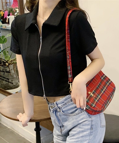 Amulet（アミュレット） tシャツ 半袖 ダブルジップ半袖トップス