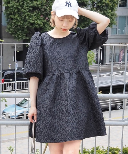 tiptop シャツ ブラウス エンボス後ろリボンチュニックブラウス