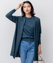 23区　美品ウールバイカラーカーディガンアンサンブル NATURAL BEAUTY BASIC（ナチュラルビューティーベーシック