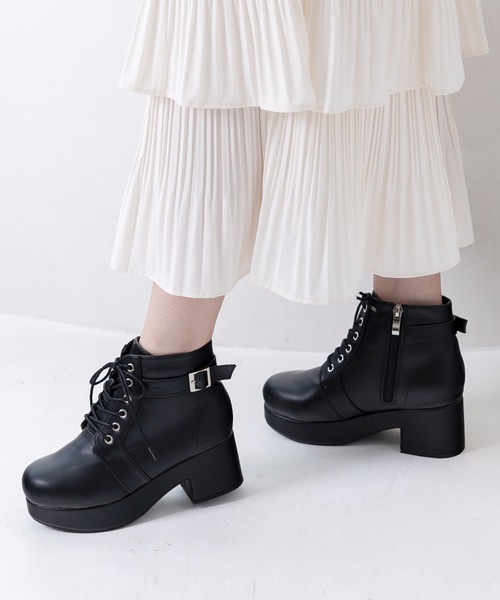 attagirl（アタガール） ブーツ レースアップベルトショートブーツ