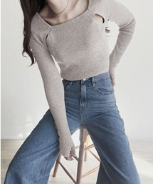 Reurie' ニット セーター 「HIT ITEM!!」スリットショルダー