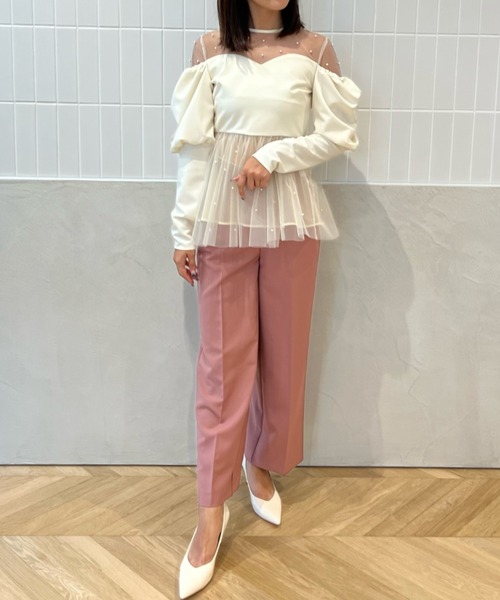 込 新品 エイミー eimy オフショルダー フレアスリーブ ブラウス ブラウス セール】エイミーイストワール eimy istoire Mirabel lace オフ