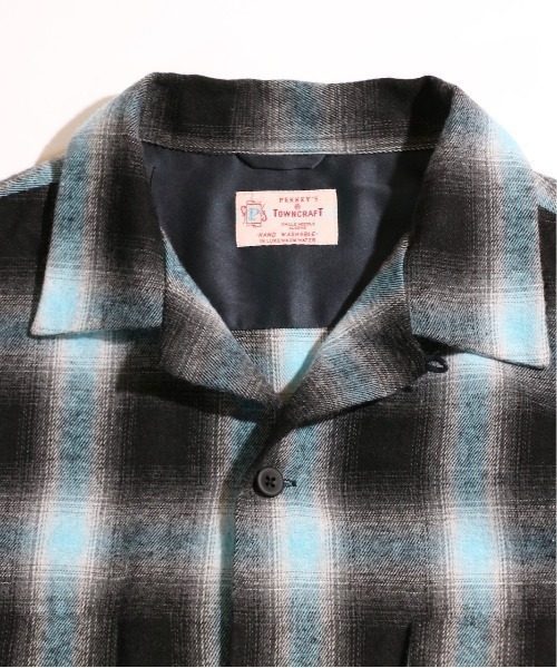 TOWNCRAFT（タウンクラフト） シャツ OMBRE W-FLAP 50S LOOP COLLAR