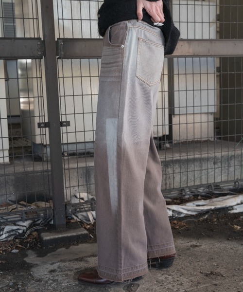 Camphor wood ジーンズ fade blast semi-baggy denim / フェード