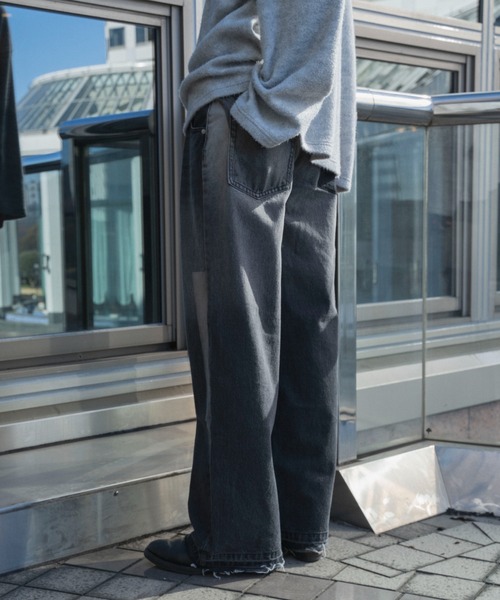 Camphor wood ジーンズ fade blast semi-baggy denim / フェード