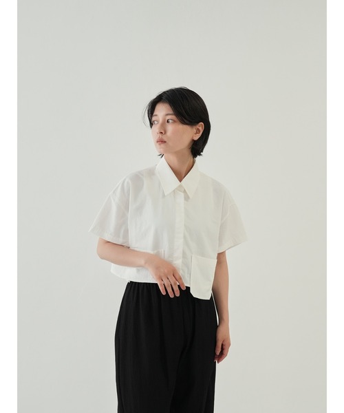 タグあり　OHGA アシンメトリー　ブラウス 再入荷】アシンメトリーカラーブラウス（シャツ & ブラウス