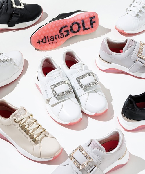 【+dianaGOLF】レースアップゴルフシューズ diana スニーカー 「+dianaGOLF」レースアップゴルフシューズ